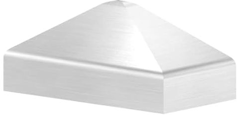 Fenau - Pfostenkappe - für Vierkantrohr: 40x20 mm - aus V2A (Edelstahl) - Zaunpfosten-Kappe für Metall-Pfosten Zaun zum Anpunkten/Schweißen