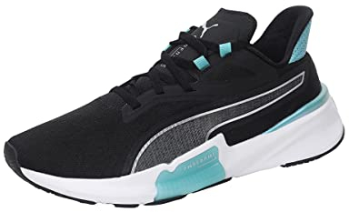 PUMA Damen PWRFrame TR Stardust WN's Gymnastikschuh, Black-Metallic Silver-Porcelain, 40 EU