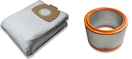 Kallefornia 5 sacchetti per aspirapolvere K911 + 1 filtro lavabile K721 per Hilti VCU40 VCU 40