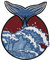 Finally Home Waves & Whale Patch zum Aufbügeln | Wellen & Wal Patches, Meer Welle Bügelflicken, Maritim Bügelbild, Hai Fisch Aufnäher