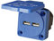 HOLZER/USB Ladesteckdose/USB-Anbausteckdose mit 2X USB-Ports – USB-Steckdose/Eingangsspannung 230V & USB Ports 5V / 2,1A – Zur Verwendung im Außenbereich & Innenbereich – Mit Deckel – IP54