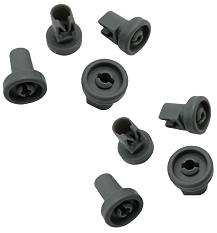 Kit 8 Ruote Cestello Lavastoviglie TEKLiNe Compatibile per AEG Electrolux Zanussi Rex Accessori Ricambio, Rotella Superiore Cesto Lavastoviglie Lava Stoviglie Sostituzione Serie 50286967000