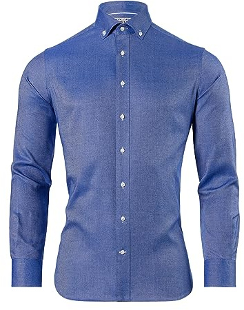 Vincenzo Boretti Hemd, Slim-fit/tailliert, Twill - bügelfrei
