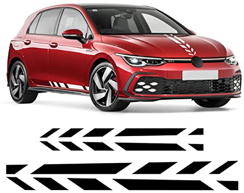 OGAUY Auto-Seiten-Aufkleber Für VW Golf 8 MK8 R Line GTI GTD GTE 2020 2021 Racing Sport Auto Motorhaubenabdeckung Aufkleber Tür Seitenschweller Aufkleber Zubehör