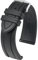 HIRSCH Uhren-Armband Hevea L - Uhr-Band aus italienischem Kalbs-Leder mit feiner Narbung - Schwarz - 22 mm