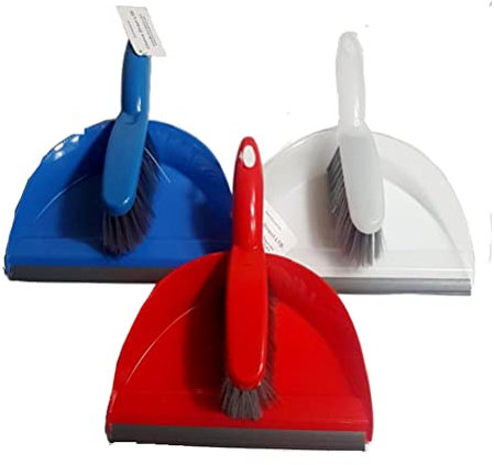 Best House Dustpan and Brush Set, Portable Cleaning Brush and Dustpan Combo Ideal for Home and Office Use - 3 Set (Random Color Send)