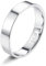 Milacolato S925 Sterling Silber Ringe für Damen 18K Weißgold Gefüllt Plain Daumen Stapelbare Statement Ringe Hoch Polierte Ewigkeit Hochzeit Band Ringe 1mm 2mm 3mm 4mm 6mm 8mm
