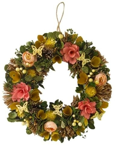 Smart Garden Faux Decor Artificial Floral Summer Whirl Wreath 36cm