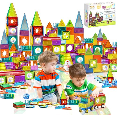 Elegancy 149 PCS Magnetic Building Blocks for Kids Age 3+, STEM Magnetic Tiles Set for Toddlers Girls Educational Construction Toys Gift