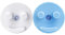 Omoojee Sponge Holder for Kitchen Sink and Bathroom, 2 Pack, Sponge Organizer with Suction Cup, Sponges Not Included (Blue+White)