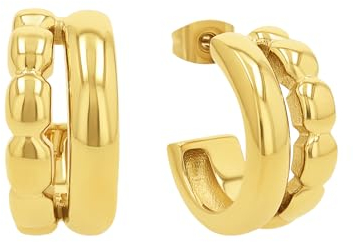 JOOP! Creolen Edelstahl Damen Ohrschmuck, Kommt in Schmuck Geschenk Box, 2035879