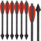 WANVZMR 6,3 Carbon Pistole Armbrust Bolzen Pfeile mit Jagdspitzen Jagdpfeile,Mini Armbrustbolzen Armbrustpfeile für 50-110lbs Pistolenarmbrust Präzisionsziel Jagd Bogenschießen (Type2 Rot 6PCS)