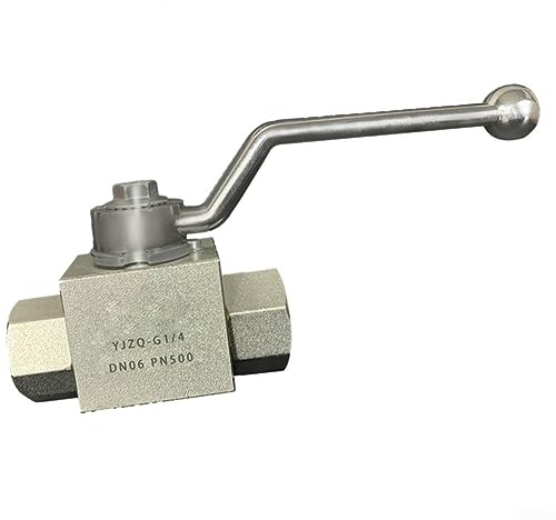 1 Packung 2-Wege-Hydraulischer Hochdruck-Kugelhahn, Kohlenstoffstahl, 1/4 Zoll bis 1 Zoll für BSP, 500 bar (G1/4)