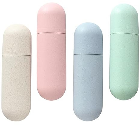 Mobestech 4stücke Tragbare Zahnbürstenetuis Zahnbürstenbehälter Aus Kunststoff Aufbewahrungsboxen Für Reisen Hygienische Zahnbürstenhüllen Für Unterwegs