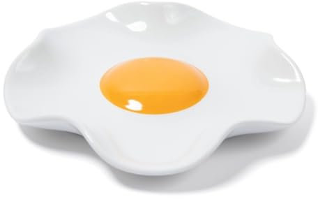 Fried Egg Ceramic Spoon Rest for Stove top and Kitchen Counter | Large and Dishwasher-Safe Utensil Holder | Home & Kitchen Decor | Kitchen Gifts for Women | House Warming Gifts New Home