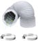 RYAN Tubo Flexible Campana Extractora di Aluminio PVC Tubo Aire Acondicionado Portatil Con 2 Abrazaderas y 1 Cinta tubo Secadora para Extractor de Aire ClimatizacióN (Ø100mm / 3m)