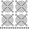 HiQltyla 60mm Fan Grill with Screws, Desktop Computer Case Fan Grills for 60mm Fans, Black Color - 4 Pack