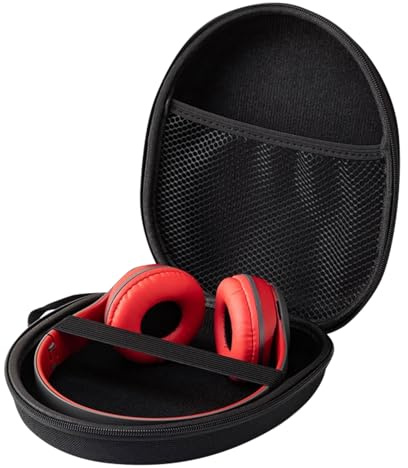 Robuste Kopfhörer-Schutzhülle aus Nylon, Universalgröße, Kompatibel mit Sony MDR-XFB950BT, MDRZX310, COWIN E7, Bose QC25, Grado SR80 - Schwarz
