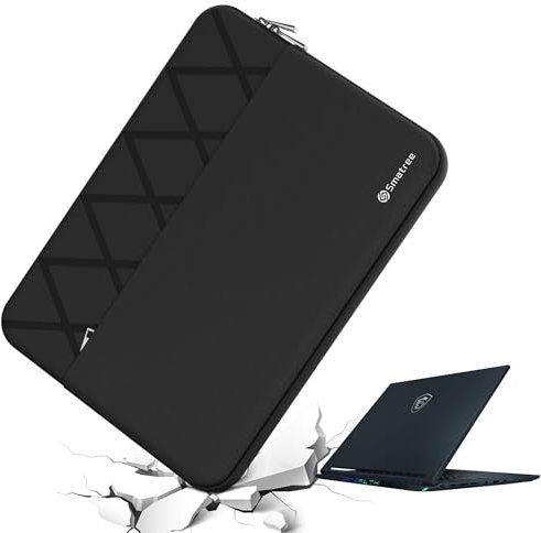 Smatree 14 inch Laptop Sleeve for MSI Gaming Laptops Stealth 14 AI Studio A1V, MSI Protective Laptop Case with Accessory Pocket, YKK Zipper, Patended Super Corner Design (E424)