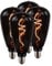 ENOVALITE 4x LED Filament XL Leuchtmittel PEAR Smoke - E27 4W 40lm 1800K dimmbar - Vintage Design Ambiente Deko Edison Glühbirne Lampe