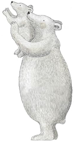 Hartendief Eisbär Wandtattoo | Für Baby- & Kinderzimmer | Handgemalt & nachhaltig | Wandsticker | Sticker für Wand | Wandaufkleber | Wiederverwendbar