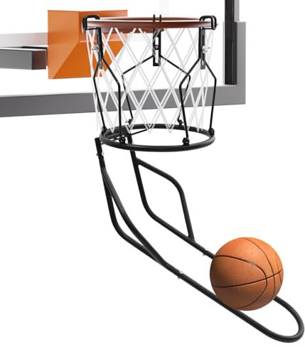 Gekufa Basketball-Rücklaufbefestigung, robuster Basketball-Rebounder aus Stahl mit 3 stabilen großen Haken, für 45,7 cm Felgentraining