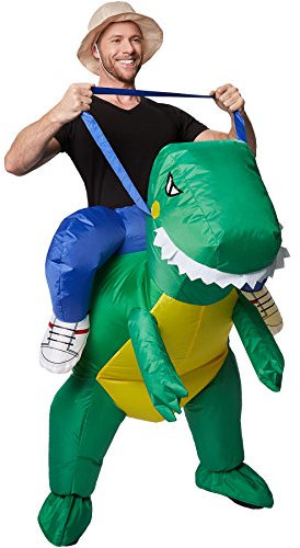 dressforfun Aufblasbares Kostüm, Huckepack Kostüm, Faschingskostüme Unisex Kostüme, Kostüm Damen, Kostüm Herren, Karneval Kostüm Herren, Kostüme Damen, Kostüm Erwachsene - Dino