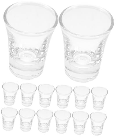 HOLIDYOYO 24 Piezas cáliz de cristal vasos de comunión tazas para sacramento Vaso para comunión temático coronas verdes copas sagradas de cristal mini tazas de comunión Vidrio Transparent