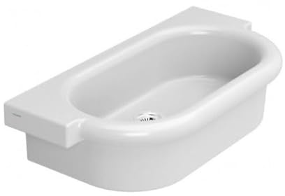 Ceramica Dolomite Vasca lavabo a canale da appoggio o sospeso in ceramica bianca modello kenia, cm 90x45, installabile anche in batteria