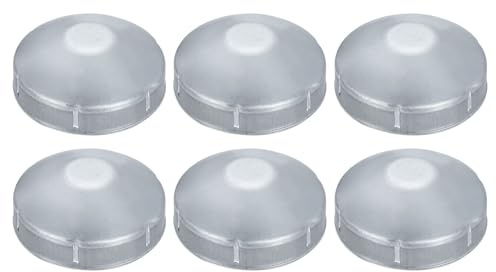 sourcing map 6Pcs 3 Chain Link Fence Post Cap, Dome External Post Caps Galvanized Round End Cap Fit 3 OD Pipe for Outdoor Chain Link Fence Parts