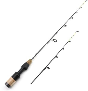 Tragbares Teleskop 60cm 2 Spitzen Angelrute Winter EIS Carbon pol angelrute