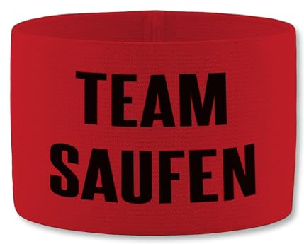 Shirtracer Jako Kapitänsbinde Team Saufen | Feier, Alkohol, Trinken, Fußball, elastisch, Malle Accessoires, Mallorca Party Outfit, Geschenk