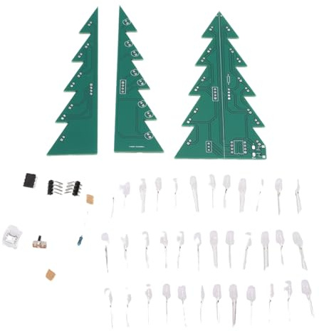 Cocoarm Projet de Soudure d'arbre de Noël 3D, Kit de Bricolage ABS avec 33 Perles LED RVB pour l'éducation STEM et les Décorations de Noël