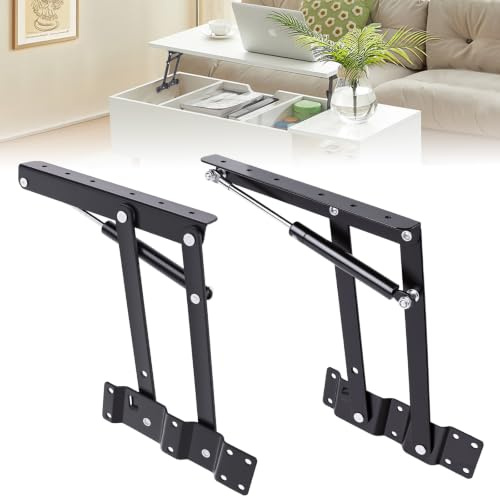 Hydraulische Lift Up Möbelscharnierfeder mit Schrauben | Klappmechanismus Feder Scharniere für Couchtisch, Schreibtisch, Bettkasten, Klapptisch und Möbelbeschläge