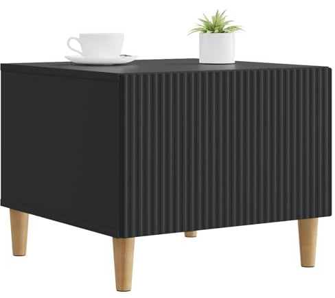 vidaXL Couchtisch mit Schubladen Schwarz 49 x 50 x 40 cm Holzwerkstoff, Couchtisch, platzsparendes Design, rechteckig im Vintage-Stil, aus hochwertigem Holz, ideal für Moderne Wohnungen, praktisch