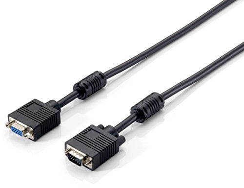 Equip 118801 Cavo VGA 3 m VGA (D-Sub) Nero - Cavi VGA (3 m, VGA (D-Sub), VGA (D-Sub), Maschio, Femmina, Nero)