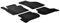 Satz Gummimatten kompatibel mit Seat Leon + cupra 1P 2005-2013 (T Profil 4-teilig + Montage-clips)