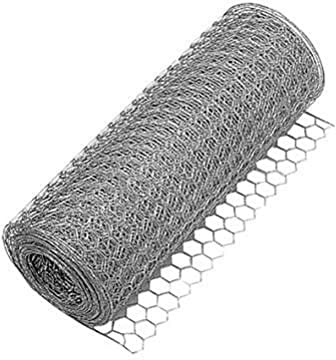 Xclou Sechseckgeflecht, Maschendrahtzaun, Rolle ca. 10 m Käfigdraht, Drahtgeflecht 6-eck, Kaninchendraht aus Metall, Drahtzaun verzinkt, Kleintierzaun, Volierendraht, silber, 381030, 1000 x 50 x 0.07 cm