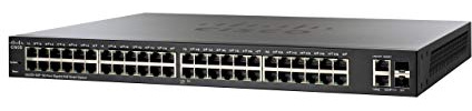 Smart switch Cisco SG220-50P con 50 porte Gigabit Ethernet (GbE) con 2 porte Gigabit Ethernet combinate più PoE di 375 W, protezione limitata a vita (SG220-50P-K9-EU)