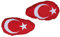 ootb 2er Set Türkei Außenspiegelfahne Autoflagge Fahne Flagge Außenspiegelflagge