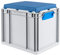 aidB Eurobox NextGen Seat Box, blau, (400x300x365 mm), Griffe geschlossen, Sitzbox mit Stauraum und abnehmbarem Kissen, 1St.
