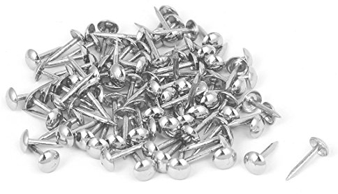 sourcing map 100Stk.Wohnmöbel 6mm x 14mm Polsterung Reißzwecke Silber