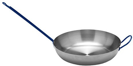 Cofan Sartén Lionesa de Acero Pulido | Con Mango y Con Asa | Diámetro 40 cm | Resistente al óxido