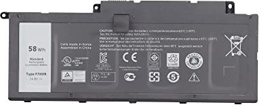 7XINbox 14.8V 58WH F7HVR G4YJM 062VNH T2T3J Ersatz Akku Batterie für Dell Inspiron 17 7737 7746 15 7537 5545 Series Ins15HD-2528 Ins15HD-1528 Ins15HD-1828T