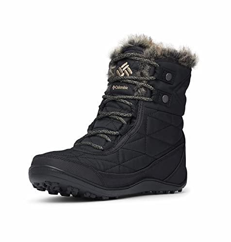 Columbia Minx Shorty III wasserdichte Schneestiefel für Damen, Schwarz (Black x Pebble), 37 EU