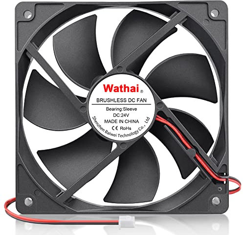 Wathai 120x120x25mm 120mm 24v Case Fan PC Cooling DC Brushless Motor Fan High Airflow