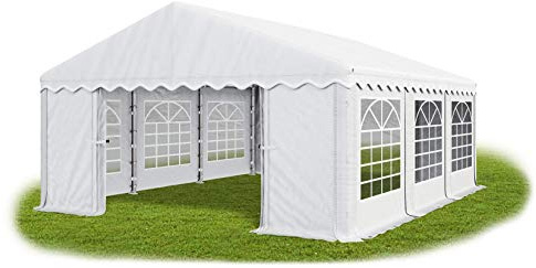 Das Company Partyzelt 5x6m wasserdicht weiß Zelt 240g/m² PE Plane hochwertig Gartenzelt Summer PE - Faltpavillon - Gartenpavillon - Pavillon - Lagerzelt - Partyzelt
