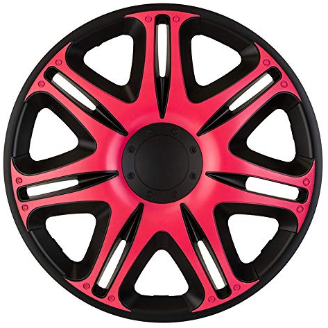 Satz J-Tec Radzierblenden Nascar 15-Zoll Schwarz/Pink