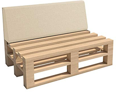 chilly pilley Palettenkissen Gartenkissen Palettenauflage Palettenpolster Indoor Outdoor Waschbar Abnehmbar Sitzkissen Rückenkissen (Rückenkissen 120x40x10/20, Creme)