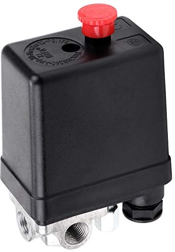 HSEAMALL AC 220 V 15A 4 porte compressore d'aria pressostato valvola di controllo regolatore parti di ricambio per una rapida riduzione della pressione 90-120 PSI